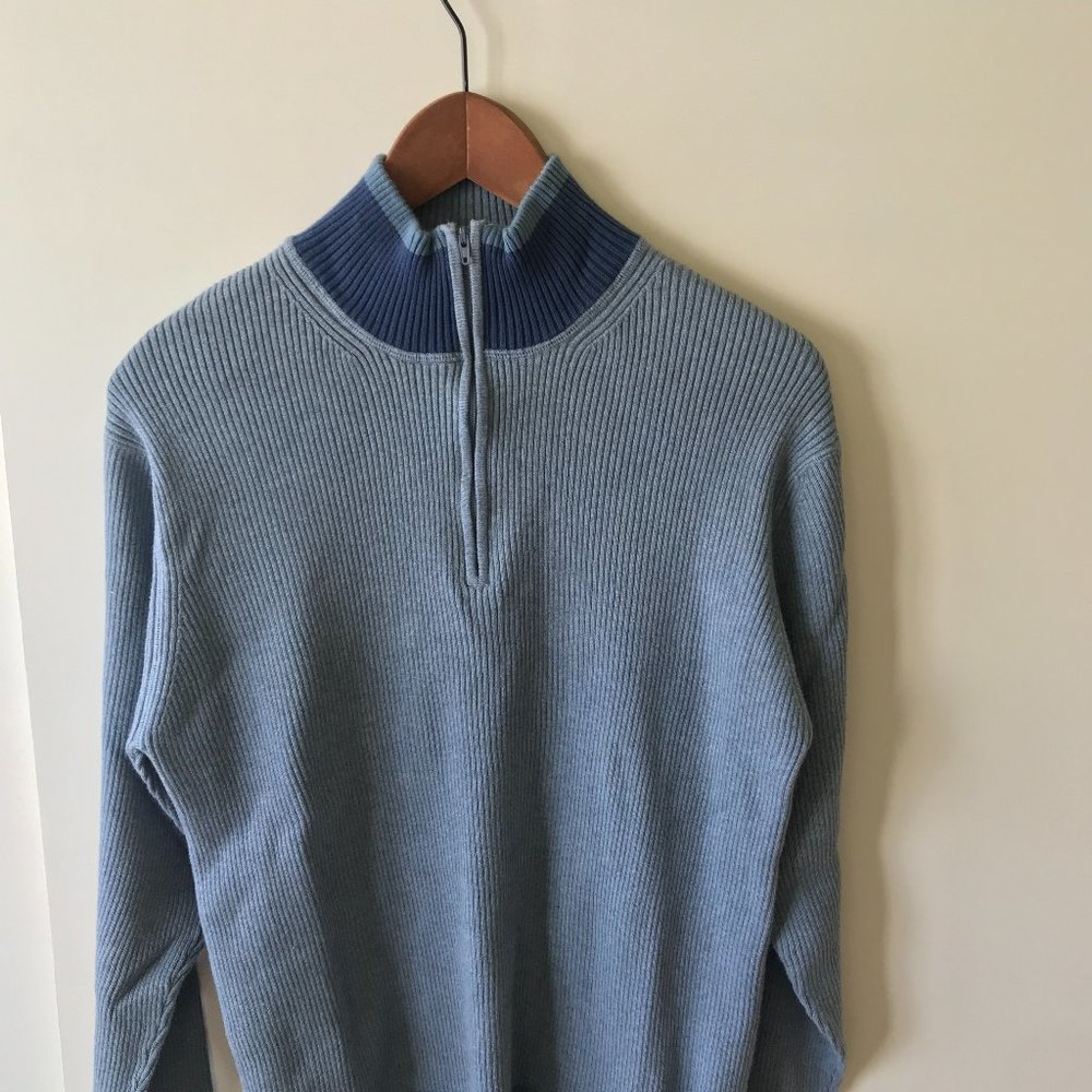 GAP Men 1/4 Zip Cotton Pullover Sweater Size L